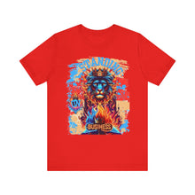 Load image into Gallery viewer, STANDING ON BUSINESS IN BLUE FIRE IN FRONT OF BIBLE (UNISEX)