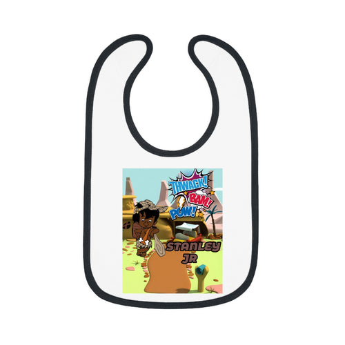 Baby Contrast Trim Jersey Bib