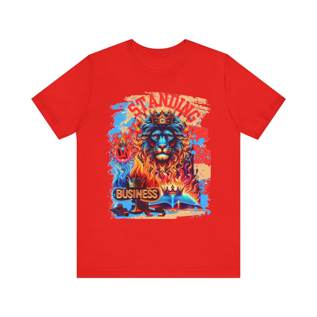 STANDING ON BUSINESS IN RED FIRE ON THE SIDE (UNISEX)