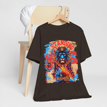 Load image into Gallery viewer, STANDING ON BUSINESS IN RED FIRE IN FRONT OF BIBLE (UNISEX)
