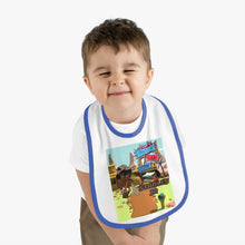 Load image into Gallery viewer, Baby Contrast Trim Jersey Bib
