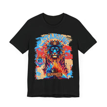 Load image into Gallery viewer, STANDING ON BUSINESS IN BLUE FIRE IN FRONT OF BIBLE (UNISEX)
