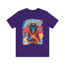 Load image into Gallery viewer, STANDING ON BUSINESS IN BLUE FIRE IN FRONT OF BIBLE (UNISEX)
