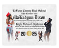 Personalized Graduation Blanket for Class of 2025 - Velvet Microfiber Throw